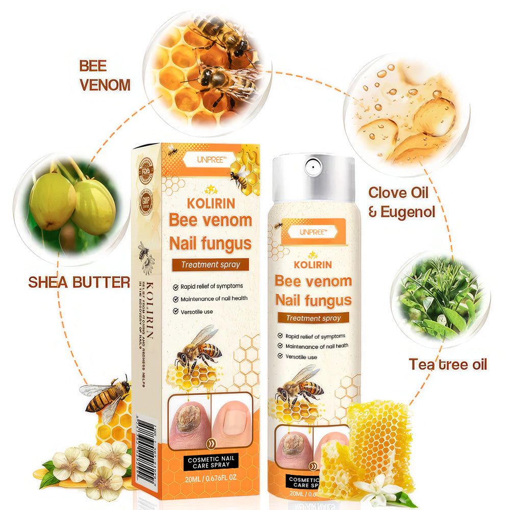 💥 2025 Limited 70% OFF ️⏳ Kolirin Bee Venom Nail Fungus Spray 💥 Fix All Nail Problems within 2 Weeks