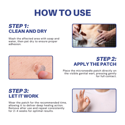 Microneedle HPV Genital Warts Removal Patch PRO