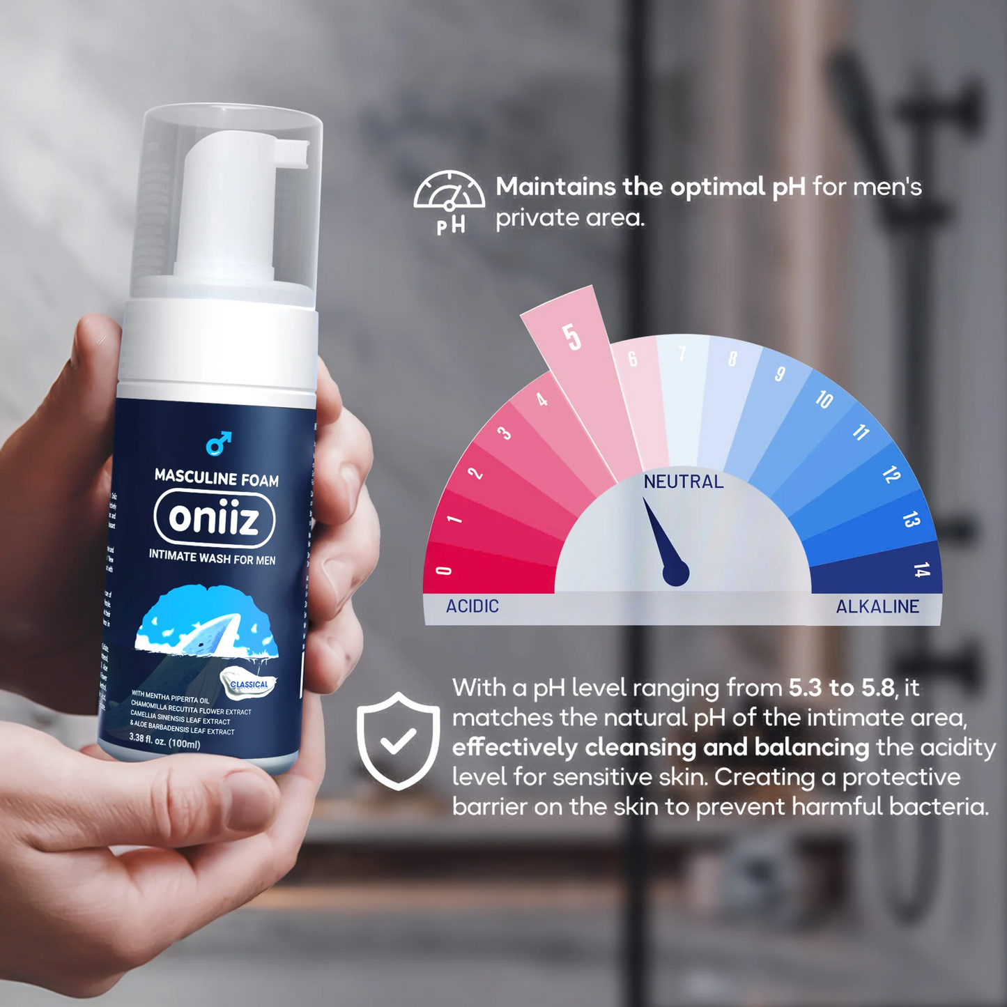 Masculine Foam Intimate Wash For Men Classical