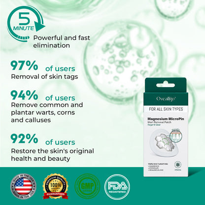 ✅Official Store: Magnesium MicroPin Target & Clear Wart Removal Patch
