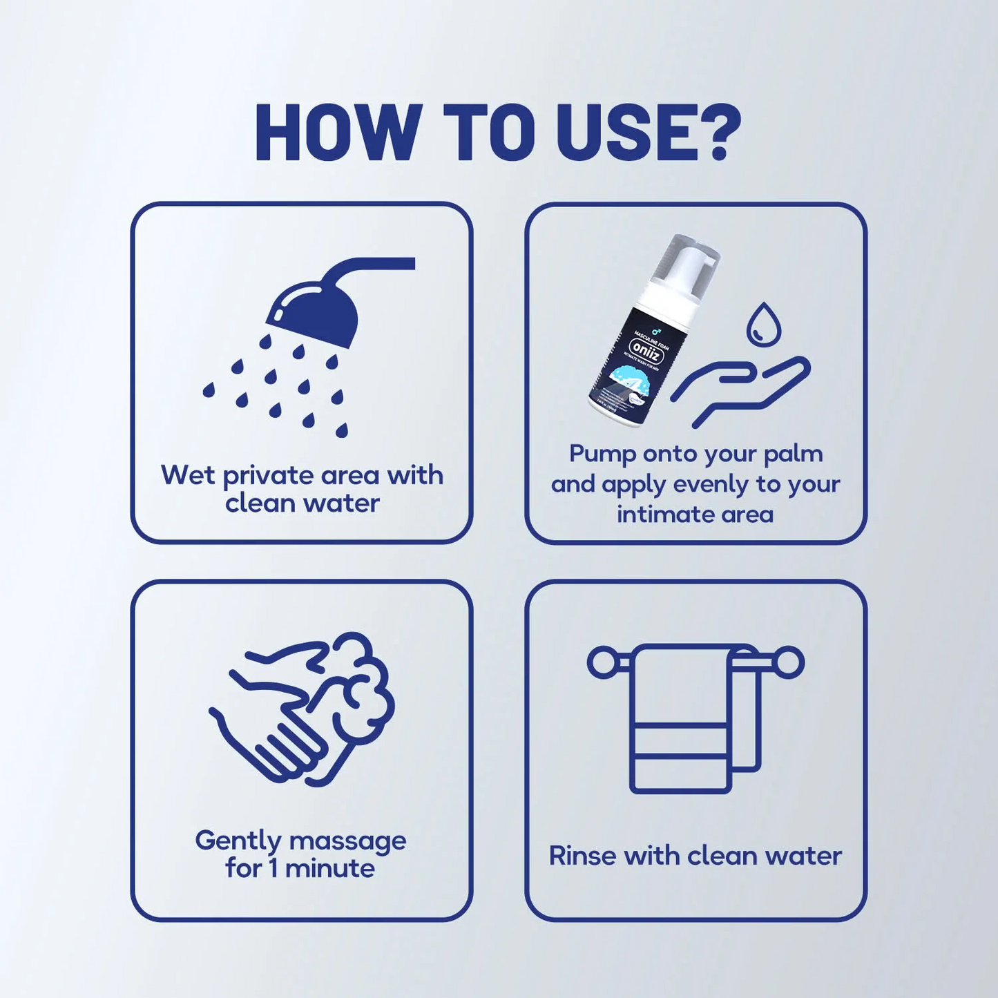 Masculine Foam Intimate Wash For Men Classical