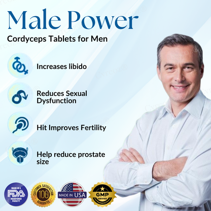 🔥The FDA-Approved Solution🌟 Official Store |🔥Hot Sale - 50% OFF🌿 Male Power Cordyceps Tablets - Already Helped 120,000+ Users Reclaim Their Confidencet✅