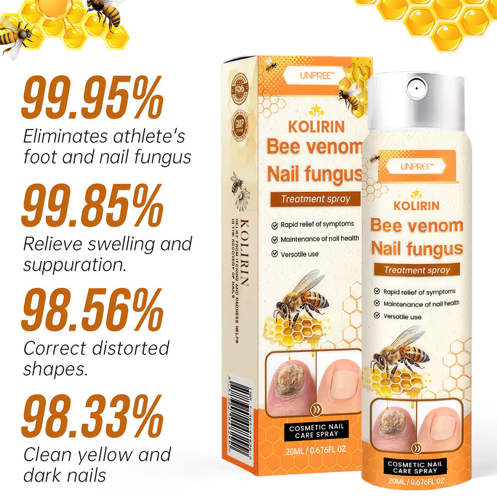 💥 2025 Limited 70% OFF ️⏳  Kolirin Bee Venom Nail Fungus Spray 💥 Fix All Nail Problems within 2 Weeks