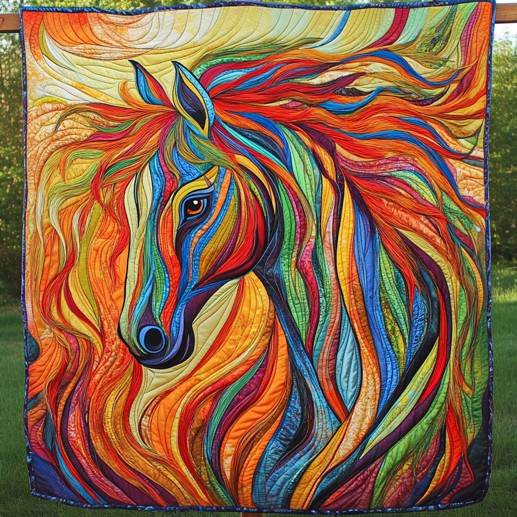 Wild Mane Quilted Blanket NCU0NT6587